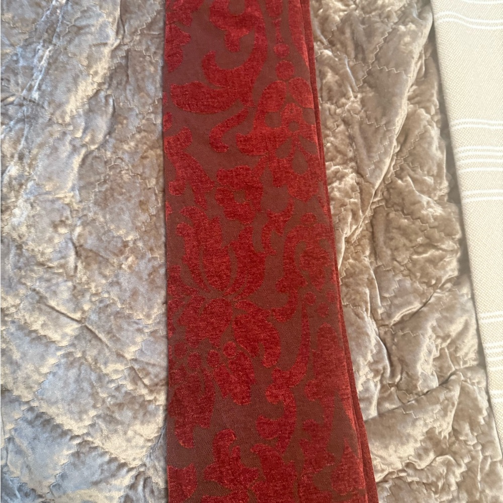 Restoration Hardware Red and Gray Throw Blanket